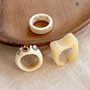 3Pcs Resin Finger Rings & Cuff Rings Sets WGB7912-01-1