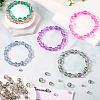 300Pcs Frosted Transparent Glass Beads GLAA-TA0002-78C-8