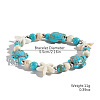 Dyed Synthetic Turquoise Beads Stretch Bracelets for Women DN6877-1-1