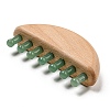 Natural Green Aventurine Scalp Massager AJEW-G058-01C-2