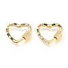 Brass Micro Pave Cubic Zirconia Screw Carabiner Lock Charms KK-M206-11G-02-1