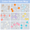 108Pcs 18 Colors Acrylic Pendant Decorations HJEW-FH00005-4