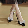 4Pcs 2 Colors Rhinestone Bowknot Shoe Decoration AJEW-HY0001-78-6