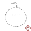 Anti-Tarnish 925 Sterling Silver Satellite Chains Bracelets for Women LC2578-3-1