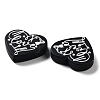 Food Grade Heart with Word Love Silicone Focal Beads LS-SIL-NH0001-01A-2