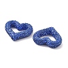 Heart Shape Polymer Clay Rhinestone Beads CLAY-NH0001-09A-07-3