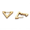 304 Stainless Steel Triangle Huggie Hoop Earrings STAS-J033-02C-G-3