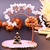 Natural Rose Quartz Chips Tree of Life Decorations PW-WGB4457-02-1