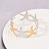 304 Stainless Steel Cuff Bangles for Women BJEW-G757-08GP-1