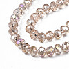 Electroplate Glass Beads Strands EGLA-A034-T1mm-B24-3