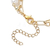 ABS Plastic Imitation Pearl & Brass Paperclip Chain Multi-strand Bracelets for Women BJEW-JB12889-4