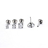 Titanium Steel Clear Cubic Zirconia Threadless Labret Stud WG18B1C-22-1