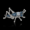 Grasshopper Alloy Rhinestone Brooches PW-WG35D4D-01-2