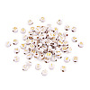 Plating Metal Enlaced Acrylic Beads PACR-CW0001-01-11