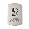 Non-Tarnish 304 Stainless Steel Pendants STAS-C098-01F-P-1