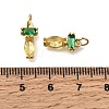 Brass Micro Pave Cubic Zirconia Pendants KK-C255-15B-02-3