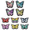 10Pcs 10 Styles Butterfly with Flower Food Grade Eco-Friendly Silicone Beads SIL-CJ0002-99-1