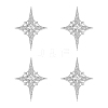 4Pcs Alloy Rhinestone Lapel Pins for Backpack Clothes JEWB-HY0001-64B-1