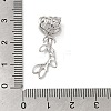 Rhodium Plated 925 Sterling Silver Ice Pick Pinch Bails STER-NH0001-23P-3