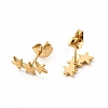 304 Stainless Steel Star Stud Earrings for Women EJEW-C004-01G-2