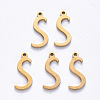 PVD Vacuum Plating 201 Stainless Steel Charms STAS-R105-S-G-2