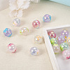 16Pcs 8 Styles UV Plating Rainbow Iridescent Acrylic Beads PACR-TA0001-07-12