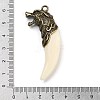 Tibetan Style Alloy Resin Wolf Tooth Pendants FIND-A042-04AB-3