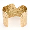 Ion Plating(IP) 304 Stainless Steel Wide Open Cuff Bangle for Women BJEW-F442-03G-1