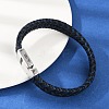 Braided Microfiber Leather Cord Bracelets for Women Men BJEW-D304-17P-01-1