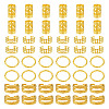120Pcs 4 Styles Iron Dreadlocks Beads Hair Decoration FIND-TA0005-09G-1