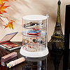 4 Layers Column PVC Rotating Jewelry Organizer Boxes CON-WH0089-02B-4