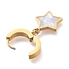 304 Stainless Steel Huggie Hoop Earrings EJEW-O098-11G-3