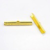 Rectangle Plating Iron Ribbon Crimp Ends IFIN-N3281-02G-1