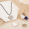 201 Stainless Steel Stamping Blank Tag Pendants STAS-TA0004-03-6