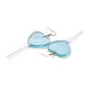 Transparent Heart-shape Lollipop Dangle Earrings for Women EJEW-Z015-05C-2
