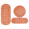 3Pcs 3 Style PU Leather Flat Round Bag Bottom FIND-WR0004-43B-1