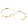 Brass Ring Stud Earrings Findings KK-K351-26G-2