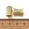 Brass Micro Pave Clear Cubic Zirconia European Beads ZIRC-I070-072G-3
