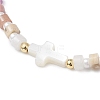 Natural Freshwater Shell & Mixed Gemstone Braided Bead Bracelets for Women BJEW-JB12717-4