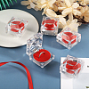 Square Diamond Acrylic Ring Storage Boxes CON-WH0095-51-4