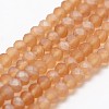 Half Rainbow Plated Faceted Rondelle Glass Bead Strands X-EGLA-L007-G06-4mm-2