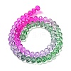 Transparent Painted Glass Beads Strands DGLA-A034-T8mm-A06-5