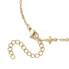 304 Stainless Steel Cross Link Bracelets Making AJEW-JB01382-02-4