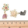 Christmas Alloy Rhinestone Dangle Stud Earrings LS-EJEW-F399-01G-3