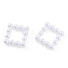 ABS Plastic Imitation Pearl Linking Rings OACR-T015-08-01-3