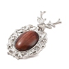 Dyed & Heated Natural Red Tiger Eye Pendants G-A226-02P-07-2