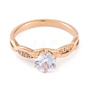 304 Stainless Steel Diamond Finger Ring for Women RJEW-C086-22-RG-2