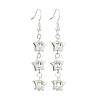 Transparent Acrylic Star Dangle Earrings EJEW-JE06056-1