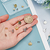 8Pcs 4 Styles 201 Stainless Steel Flat Round Stud Earring Findings STAS-LP0001-18-3