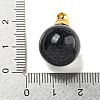 Synthetic Blue Goldstone Perfume Bottle Pendants G-K338-22G-10-3